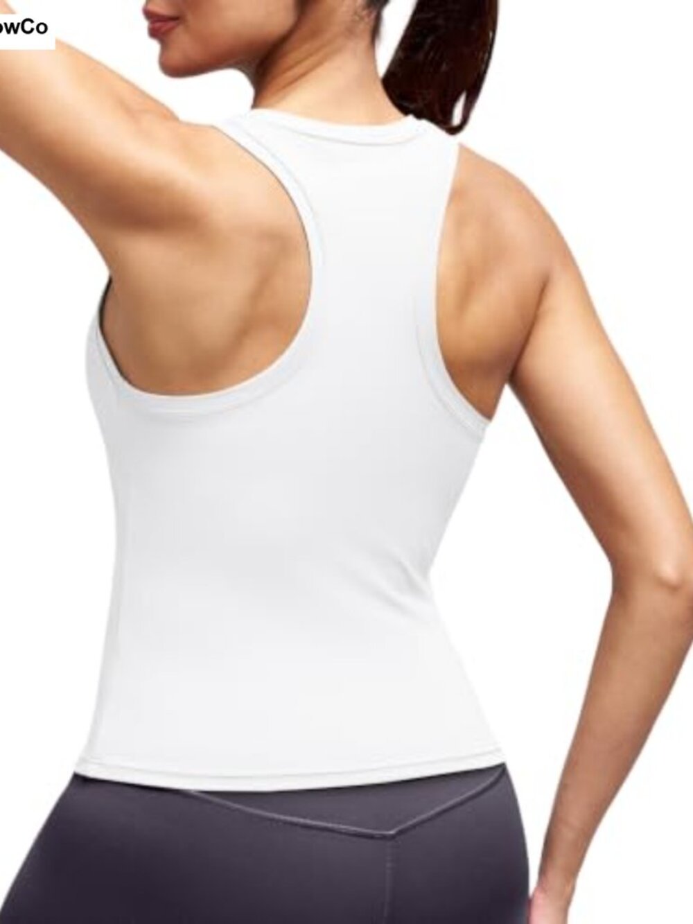 Women's Sleeveless Racerback Tank Top Slim Fit Workout Yoga Gym Activewear